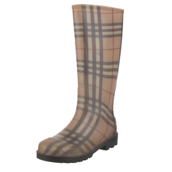 Burberry Rubber Plaid Print Rainboots - Picture 3 of 10